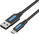 Vention Regulär USB 2.0 auf Micro-USB-Kabel Schwarz 1.5m (COLBG) 1Stück