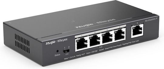 Ruijie RG-ES205GC-P Unmanaged L2 PoE+ Switch με 5 Θύρες Gigabit (1Gbps) Ethernet