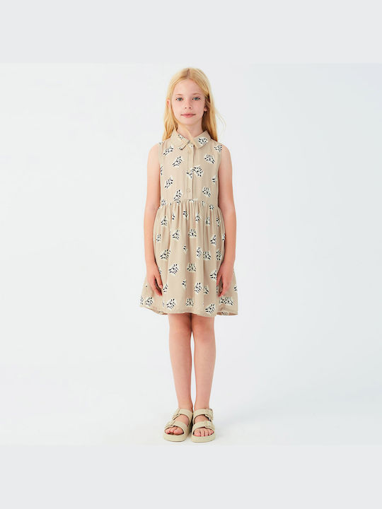 Compania Fantastica Kids Dress Sleeveless Beige