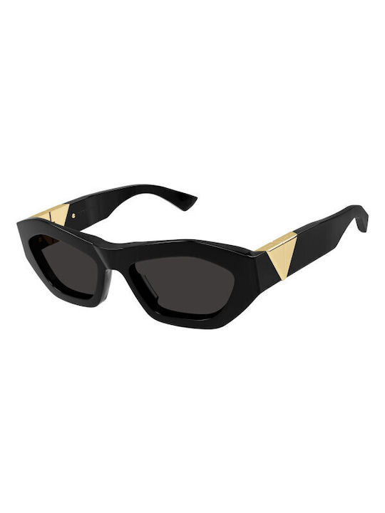 Bottega Veneta Women's Sunglasses with Black Plastic Frame and Black Lens BV1221S 001