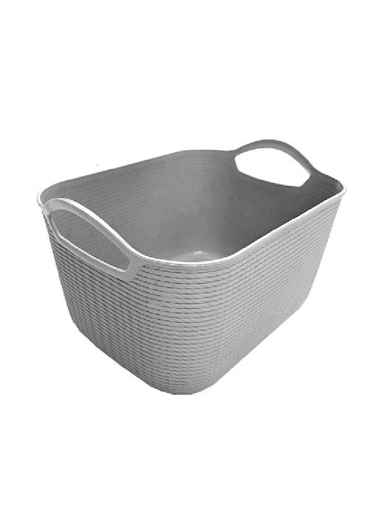 TnS Plastic Storage Basket Gray