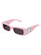 Balenciaga Women's Sunglasses with Pink Plastic Frame and Gray Lens BB0096S-012