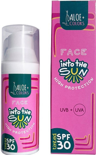 Aloe Colors Into The Sun Sonnencreme Creme Gesicht SPF30 mit Farbe 50ml