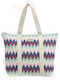 Verde Wicker Beach Bag Purple