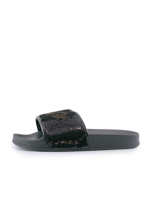 Love4shoes Frauen Flip Flops in Schwarz Farbe