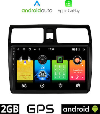 Car-Audiosystem für Suzuki Swift 2005-2011 (Bluetooth/USB/WiFi/GPS/Apple-Carplay/Android-Auto) mit Touchscreen 10"