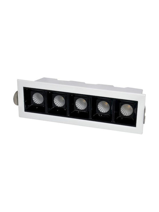 Geyer Metallic Recessed Spot with Integrated LED and Warm White Light White