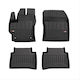 Frogum Set of Front and Rear Mats Tray Type 4pcs from Rubber for Toyota Corolla Black