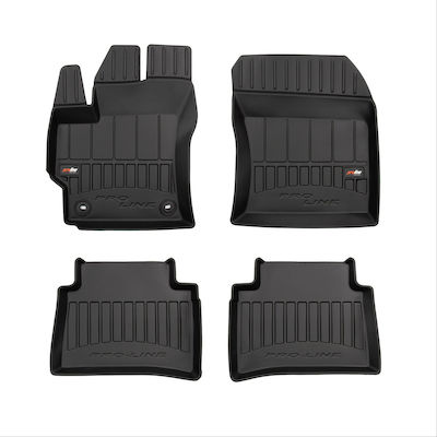 Frogum Set of Front and Rear Mats Tray Type 4pcs from Rubber for Toyota Corolla Black