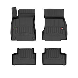 Frogum Set of Front and Rear Mats Tray Type 4pcs from Rubber for Mercedes-Benz GLA / B Class MAN CLA Black