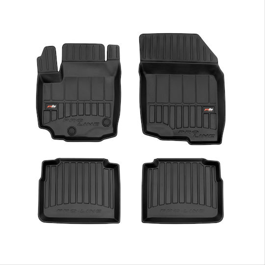 Frogum Set of Front and Rear Mats 4pcs Tray Type for Suzuki SX4 S-Cross 2020 Black
