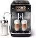 Saeco GranAroma Deluxe Αυτόματη Μηχανή Espresso 1500W Πίεσης 15bar για Cappuccino με Μύλο Άλεσης Μαύρο/Ασημί