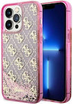 Guess Liquid Glitter Silicone Back Cover Pink (iPhone 14 Pro Max)