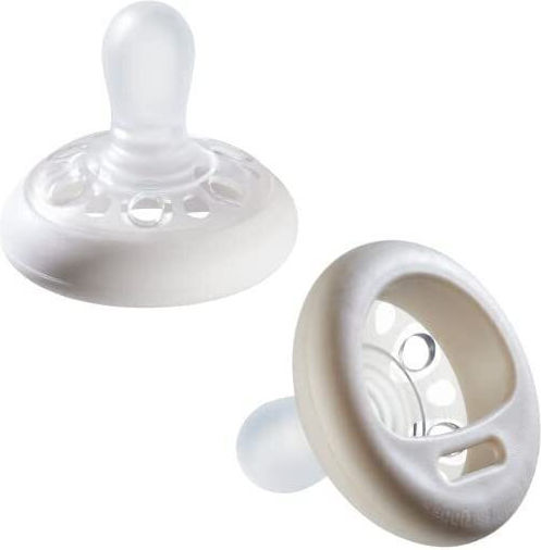 Tommee Tippee Orthodontic Silicone Pacifiers for 6-18 months White / Grey 2pcs