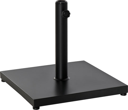 Outsunny Stand de umbrelă din Metal Negru 45x45x39cm