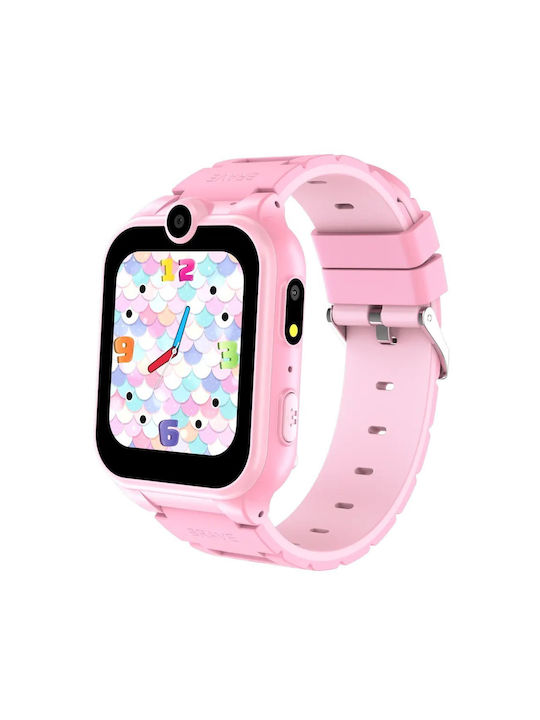 Kinder Smartwatch mit Kautschuk/Plastik Armband Rosa