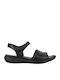56. Leather Women's Flat Sandals in Black Color