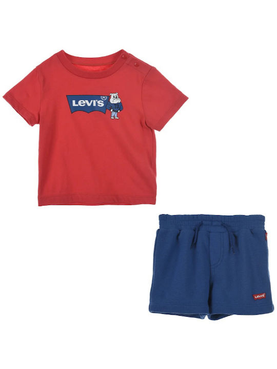 Levi's Kids Set with Shorts Summer 2pcs Red