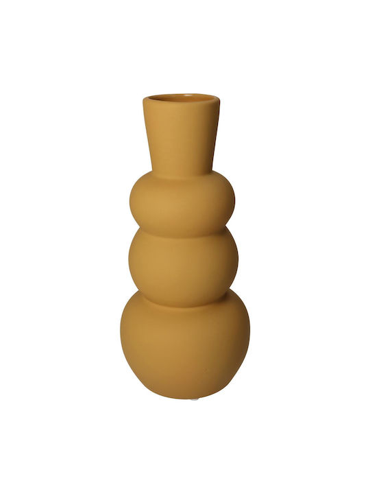 ArteLibre Βază decorativă Ceramică Galben 14x14x29.5cm 1buc