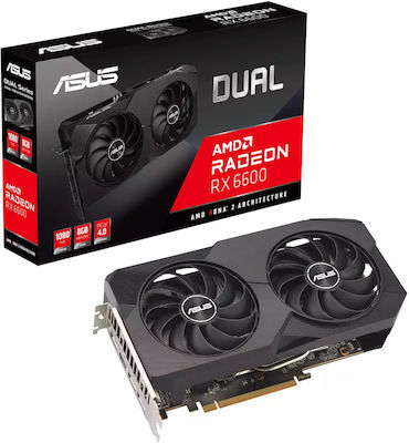 Asus Radeon RX 6600 8GB GDDR6 Dual V2 Placă Grafică