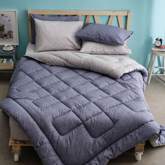 Charalambidis Textiles Solid Сет Калъфки за Възглавници с корица за плик Бежов 52x72см.