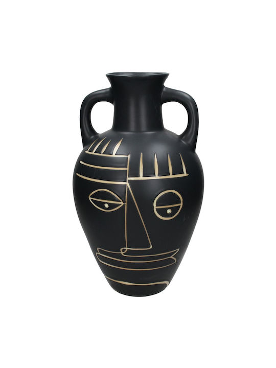 ArteLibre Decorative Vase Black 23.5x23.5x40cm