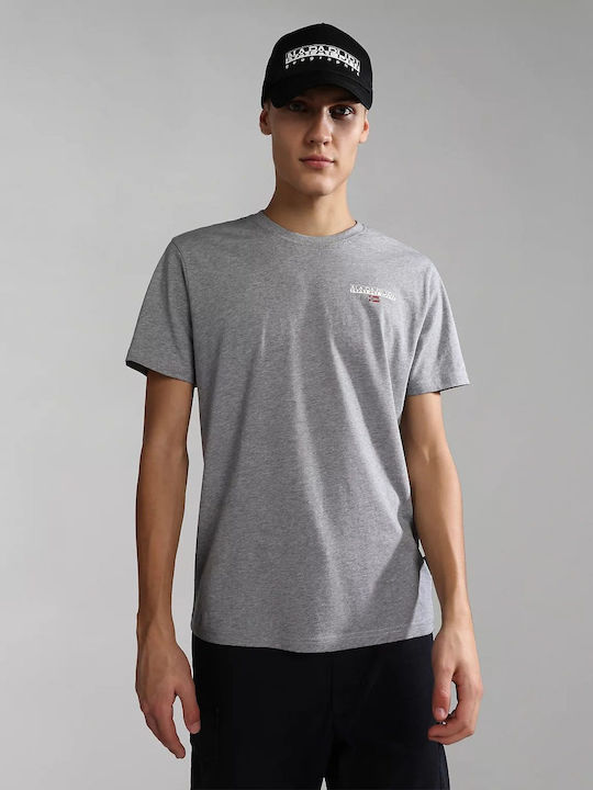Napapijri Men's T-Shirt Stamped Gray