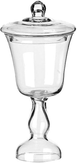 JK Home Decoration Διακοσμητικό Βάζο Glas Transparent 17x38x38cm 1Stück