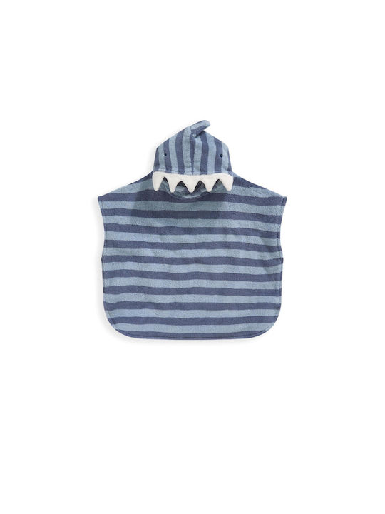 Mamas & Papas Hooded Baby Poncho Blue