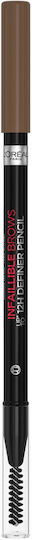 L'Oreal Paris Infaillible Brows 12H Definer Μολύβι για Φρύδια 3.0 Brunette 1gr