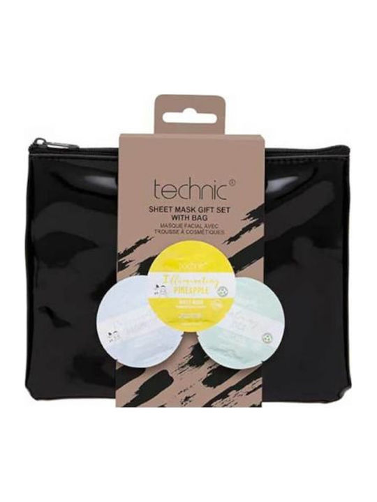 Technic Σετ Περιποίησης για Αντιγήρανση, Ενυδάτωση & Λάμψη Face Masks & Beauty Bag