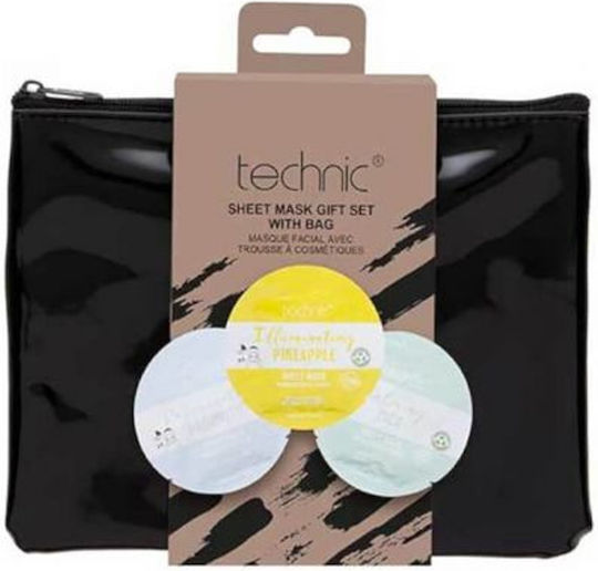 Technic Σετ Περιποίησης για Αντιγήρανση, Ενυδάτωση & Λάμψη Face Masks & Beauty Bag
