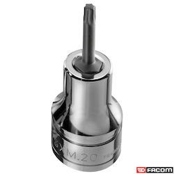 Facom Καρυδάκι με Μύτη Torx και Καρέ Υποδοχής 1/2'' Μέγεθος T55