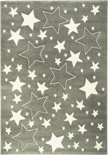 Koulis Carpets Kids Synthetic Rug 1325A Stars 133x190cm 13mm Grey