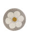 Nattiot Bohemian Daisy Kinder Teppich Gray Rund mit Durchmesser 120cm