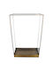 ArteLibre Floortop Metallic Lantern Gold 34x15x55cm