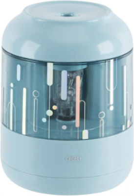 Deli Plastic Electric Pencil Sharpener Barrel Blue