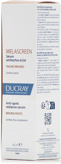Ducray Melascreen Moisturizing & Anti-aging Serum Face with Niacinamide for Radiance & Dark Spots 40ml