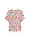 Vero Moda Women's Summer Blouse Short Sleeve Pink Yarrow