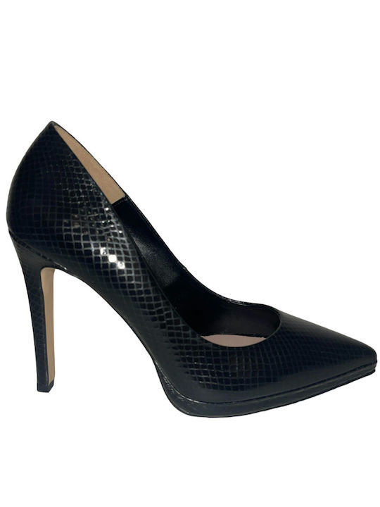 Patent Leather Stiletto Black High Heels