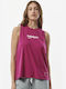 Body Action Women's Athletic Cotton Blouse Sleeveless Fuchsia