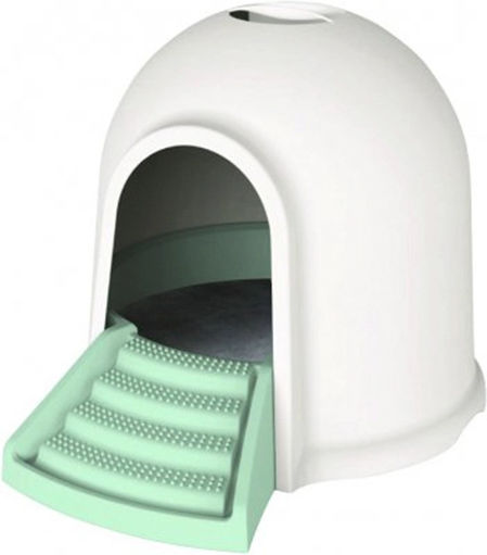 M-Pets Igloo Cat Toilet Closed Green M45.7 x W59.7 x H43.2cm