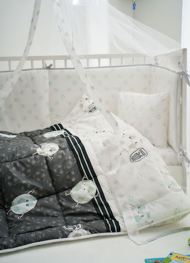 Vesta Home Paok Crib Bumpers Classic Inside White 40x195cm