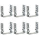 vidaXL Garden Fencing Material 6pcs Silver