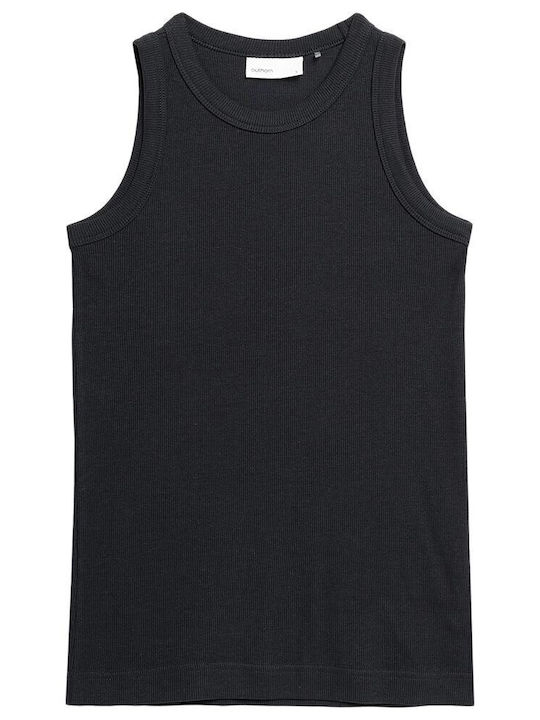 Women's Summer Blouse Cotton Sleeveless Navy Blue
