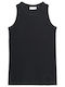 Women's Summer Blouse Cotton Sleeveless Navy Blue