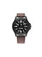 Tommy Hilfiger Uhr Batterie mit Braun Lederarmband