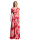 Desiree Summer Maxi Dress with Ruffle Fuchsia