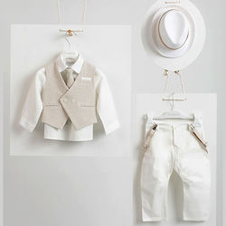 Piccolino Boys Baptism Suit Andre White