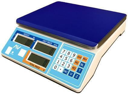 Admate Electronic Balanță de Vânzare cu Amănuntul cu Capacitate de Cântărire 6kg și Subdiviziune 2gr
